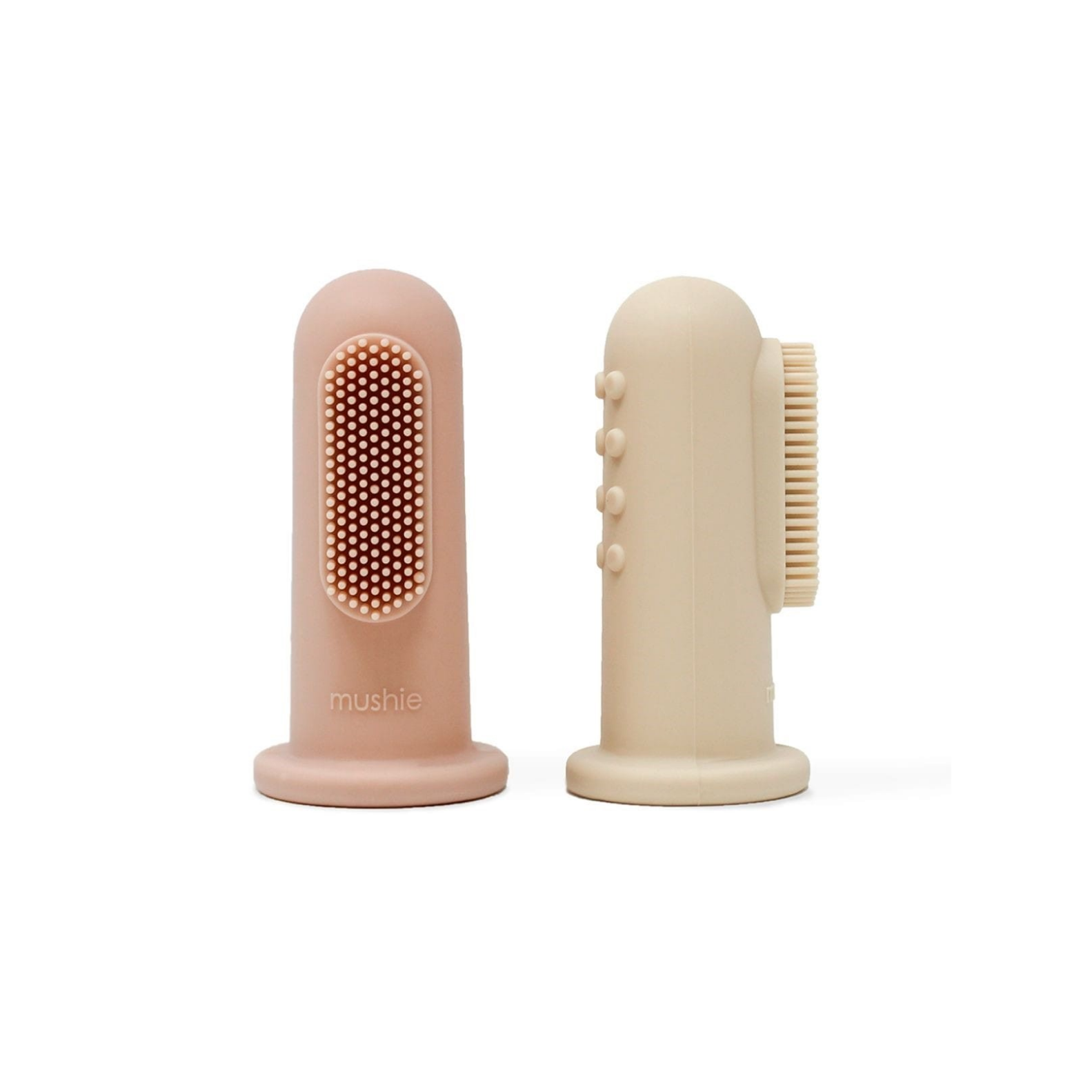 MUSHIE FINGER TOOTHBRUSH BLUSH/SHIFTING SAND