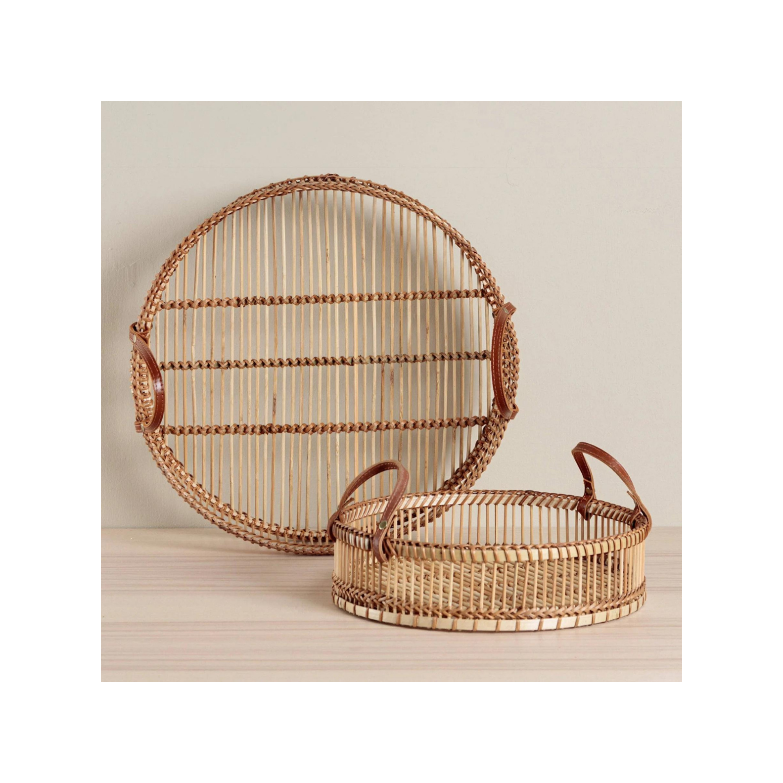 CHICKIDEE BAMBOO TRAYS NATURAL LARGE