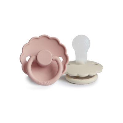 FRIGG DAISY SILICONE PACIFIER T1 BLUSH/CREAM