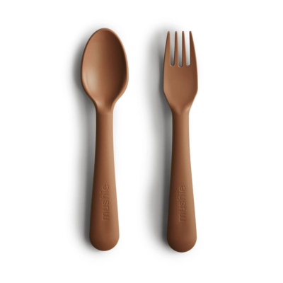 MUSHIE FORK+SPOON CARAMEL
