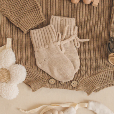 MILLINOON CHAUSSONS MERINOS TAUPE