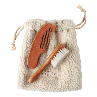 GENTIL COQUELICOT POCHON SHERPA BROSSE BEBE