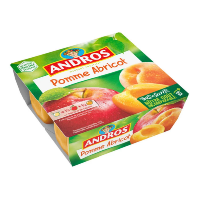 ANDROS COMPOTE POMME ABRICOT 400GR 4X100GR