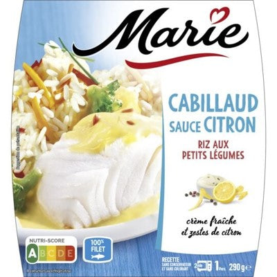 MARIE CABILLAUD CITRON RIZ LEGUME 290GR