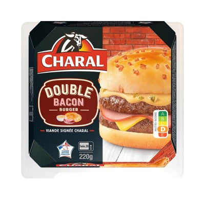 CHARAL DOUBLE BURGER BACON 220GR