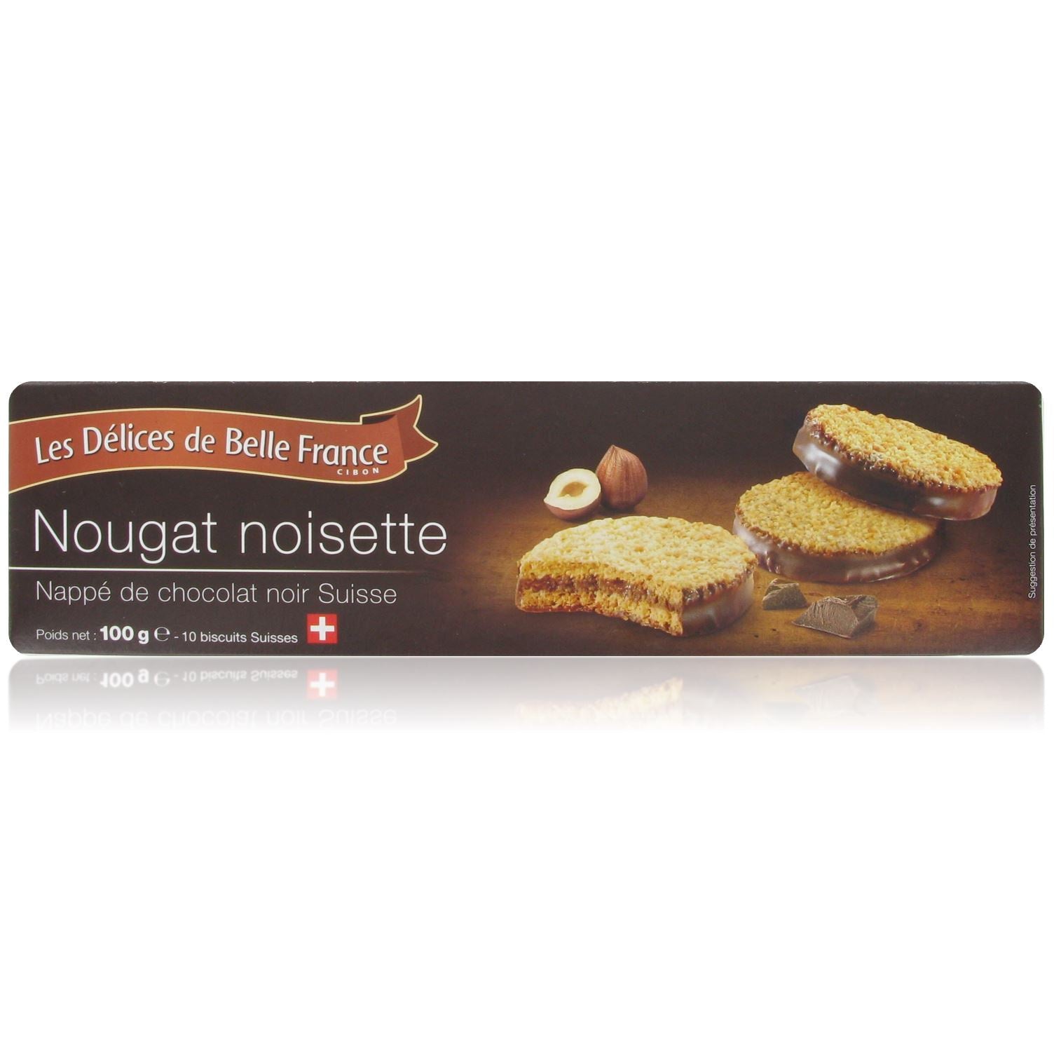 DBF BISC.NOUGAT NOISETTE X10 100GR