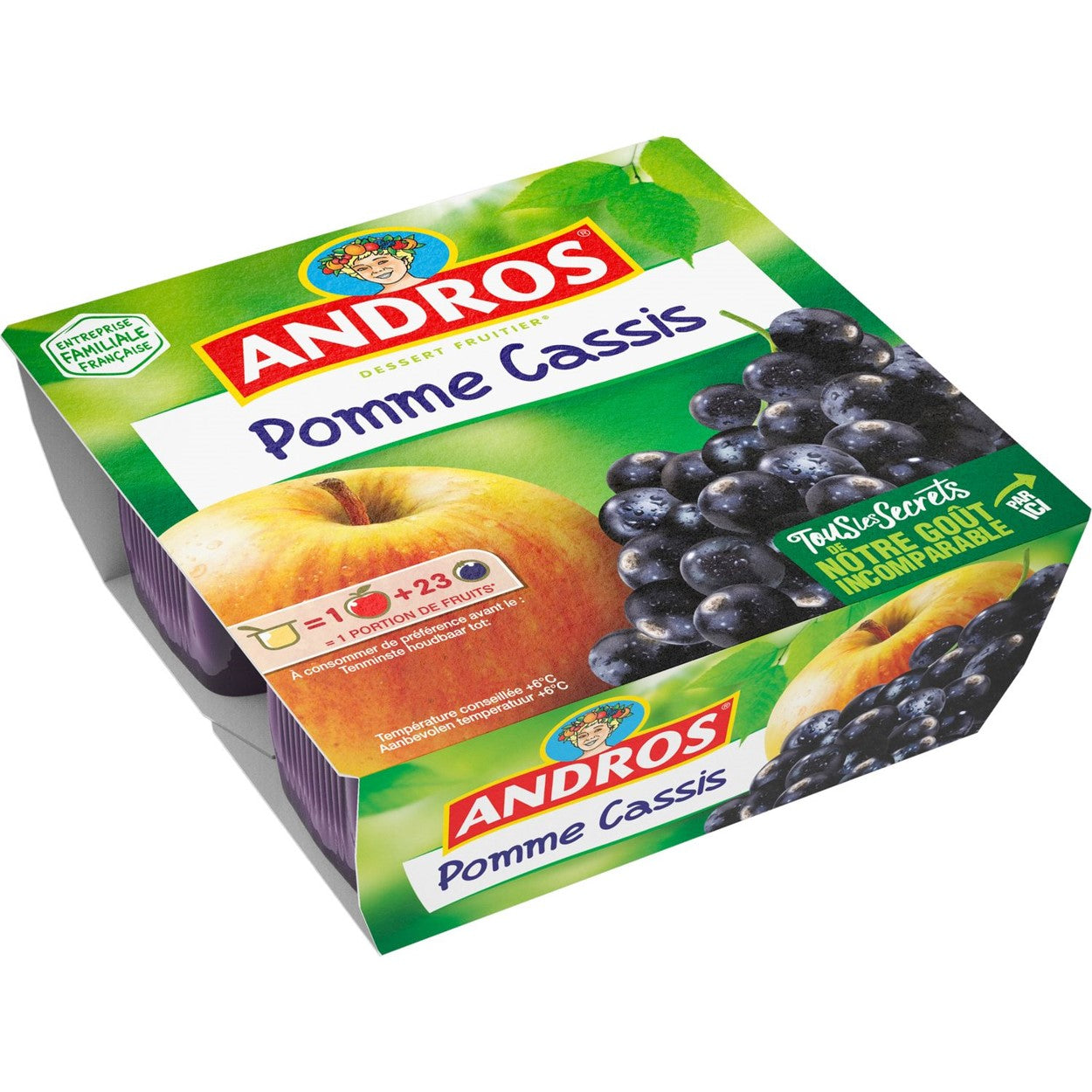 ANDROS POMME CASSIS X4 400GR