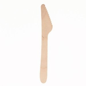 PAPSTAR COUTEAUX BOIS 16.5CM X25