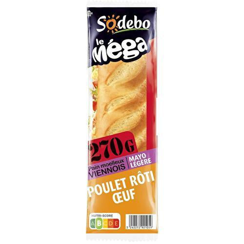 SODEBO SANDWICH MEGA PLT/OEUF 270GR